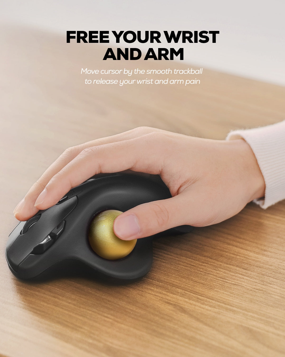 Collection of Nulea M501 Wireless Trackball Mouse in a gallery layout